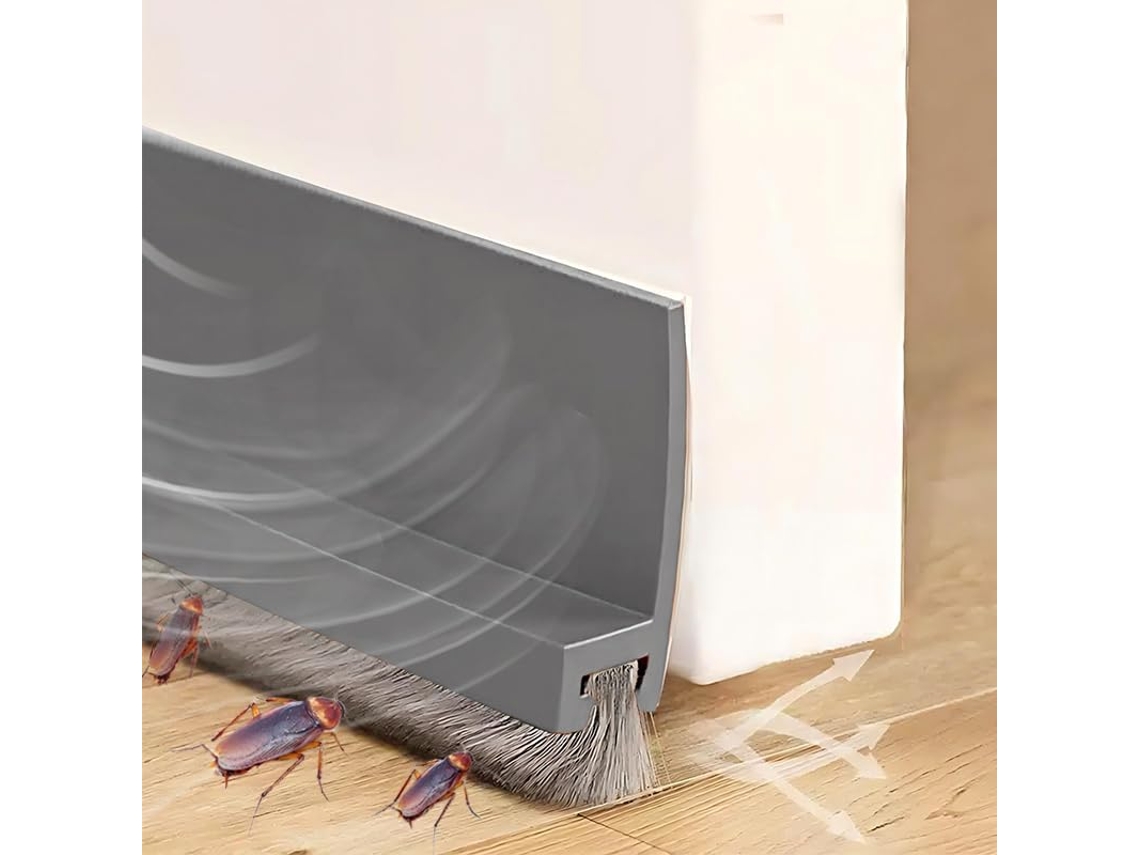 100 Cm Bas De Porte Com Escova,isolamento Térmico E Acústico,vedação Auto Adesiva,impermeável,cortável Ao Tamanho Necessário Btforus