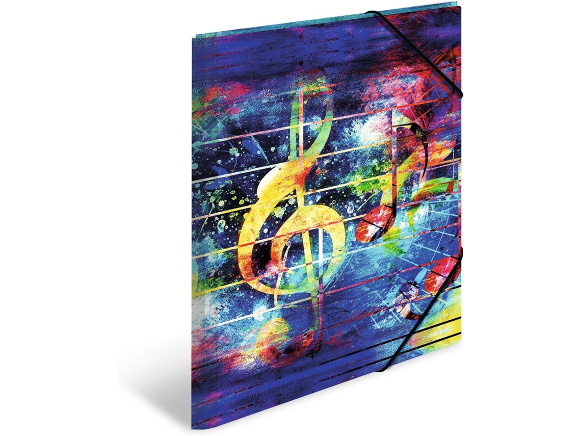 Pasta Musical A3, Pasta Infantil De Plástico Com Fecho De Canto, Estampa Artística, Elástico Na Aba Gokoco