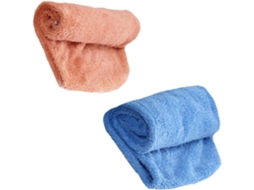 Conjunto de 2 toalhas grossas para secar cabelos, com toalhas de secagem absorventes.