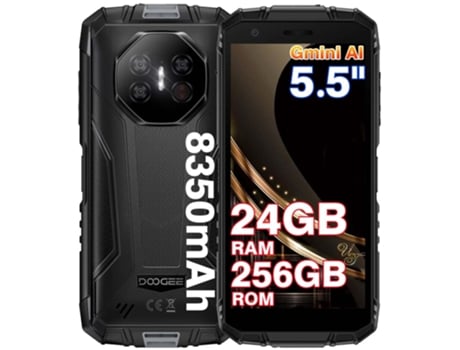 Smartphone robusto Doogee Fire 3 Ultra 5.5'' 24 GB 256 GB 8350 mAh Android 15 preto