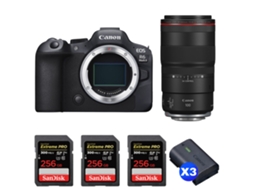Eos R6 Mark Ii + Rf 100mm F/2.8 L Macro Is Usm + 3 Sandisk 256gb Uhs ii 300mb/s + 3 Canon Lp e6nh + Ebook “20 Dicas para Fotos Que Impressionam” CANON