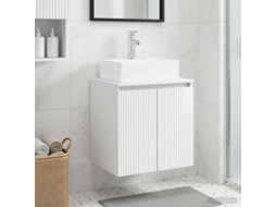 Vidaxl Vaidade Com Pia Suspensa Branco Brilhante 49,5 X 41 X 62,5 Cm