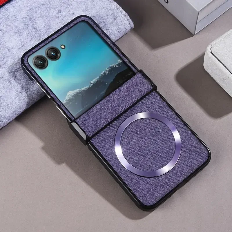 (roxo, Motorola Razr 60) Capa De Proteção À Prova De Choque Hardshell, Suporta Magsafe Magnetic Suction Wireless Charge