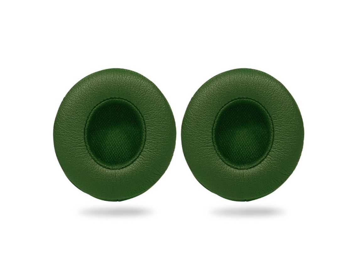Set De Almofadas Zruxe Para Beats Solo3/solo2 On-ear Verde (espuma De Memória, Pele Ecológica)