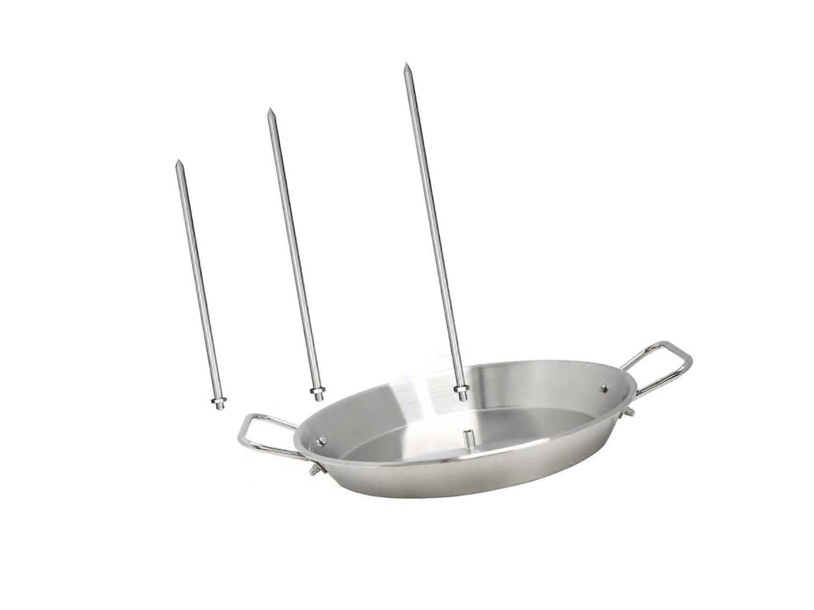 Grelha Vertical Para Espetos De Churrasco Em Aço Inoxidável Com Distribuição Uniforme De Calor, 25 Cm (10 Polegadas).