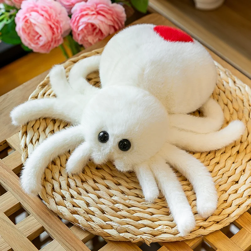 (branca, 25cm) Aranha De Pelúcia, Brinquedo De Pelúcia Fofo