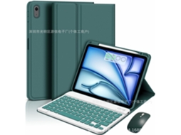 Capa Com Teclado Para Tablet Lurelia, Compatível Com I Pad Mini 7/mini 6 De 8,3", Verde, Teclado Bluetooth, Rato 2.4g