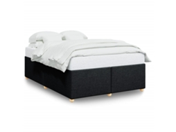 Bed Frame, Bed Frames Vidaxl Preto Tecido (140 X 200 Cm)