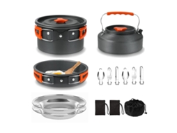 Conjunto de Panelas de Camping Antiaderente Leve