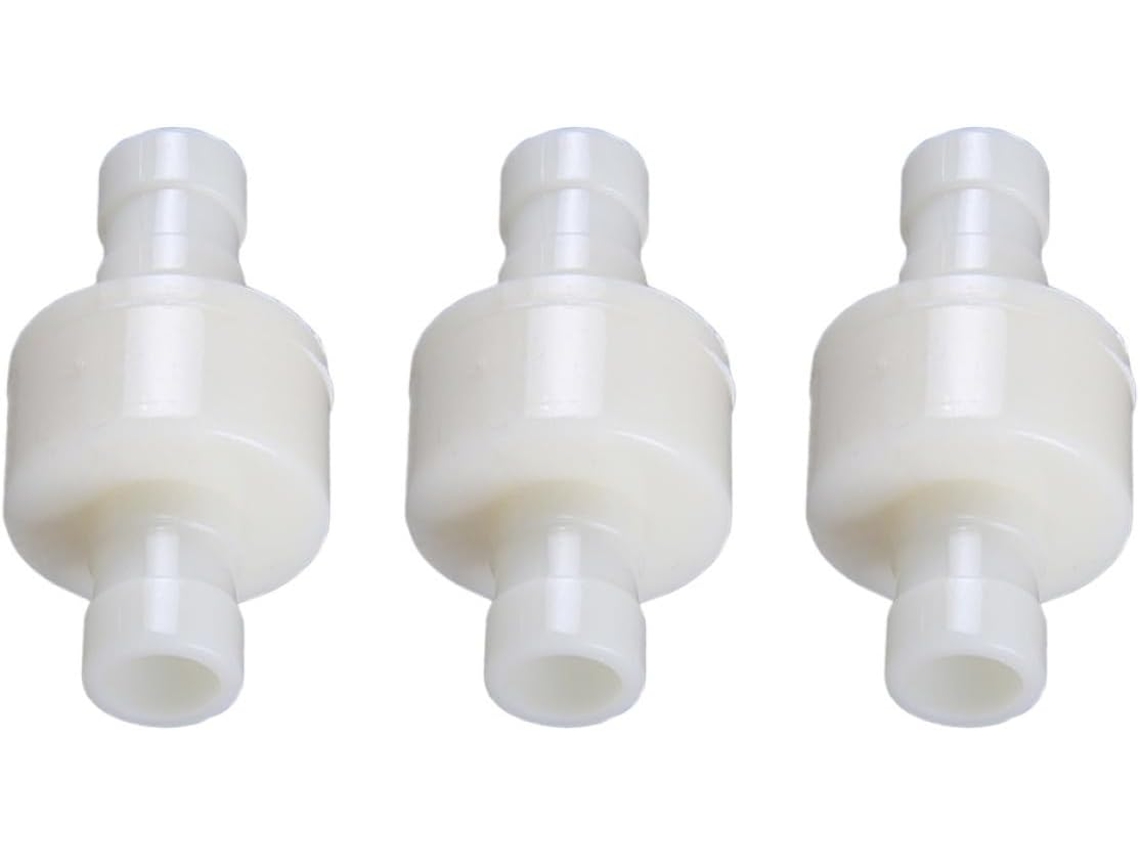 Conjunto De 3 Válvulas Retenção Plástico Branco Com Prevenção Refluxo