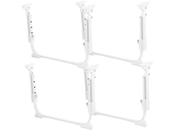 Doitool 2-pares De Pés Mesa Dobráveis Em Ferro Branco Formato U Com Travamento Automático, Práticos E Eleváveis Para