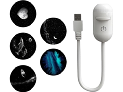 Projetor De Galáxia Com Luz Noturna, 2 Em 1, Ajustável 360° Usb,