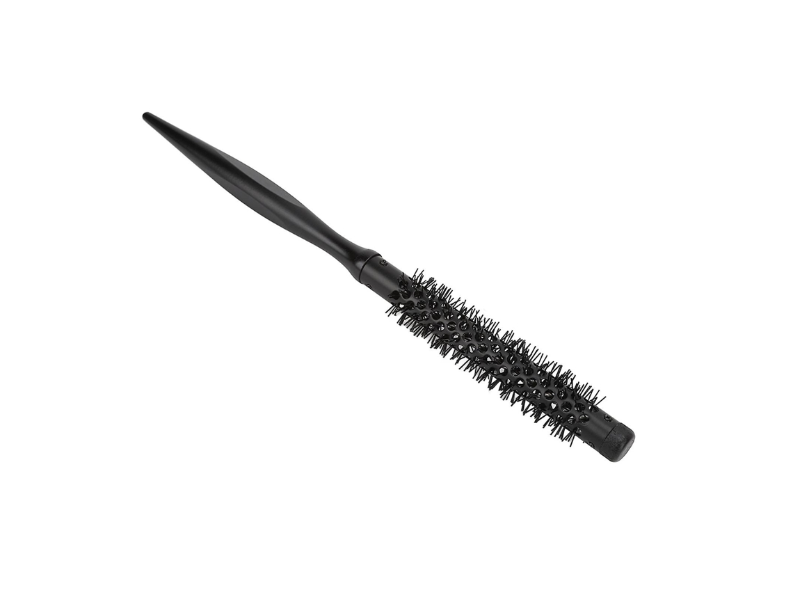 Escova De Modelagem De Barba E Cabelo Com Cabo De Madeira E Cerdas De Nylon