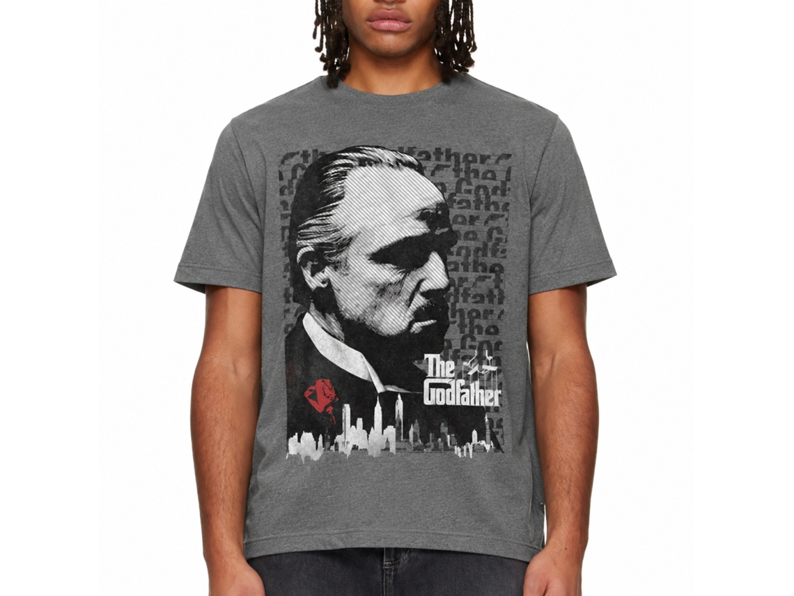 Rockinstone Godfather Movie Heather Graphite Adult T-shirt Size:xxl