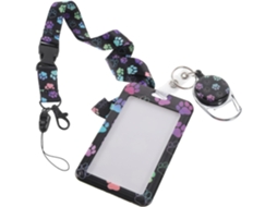 Porta Crachá De Anime Com Cartões Multifuncional, Feito De Poliéster E Plástico Duráveis, Com Cordão Retrátil E Suporte