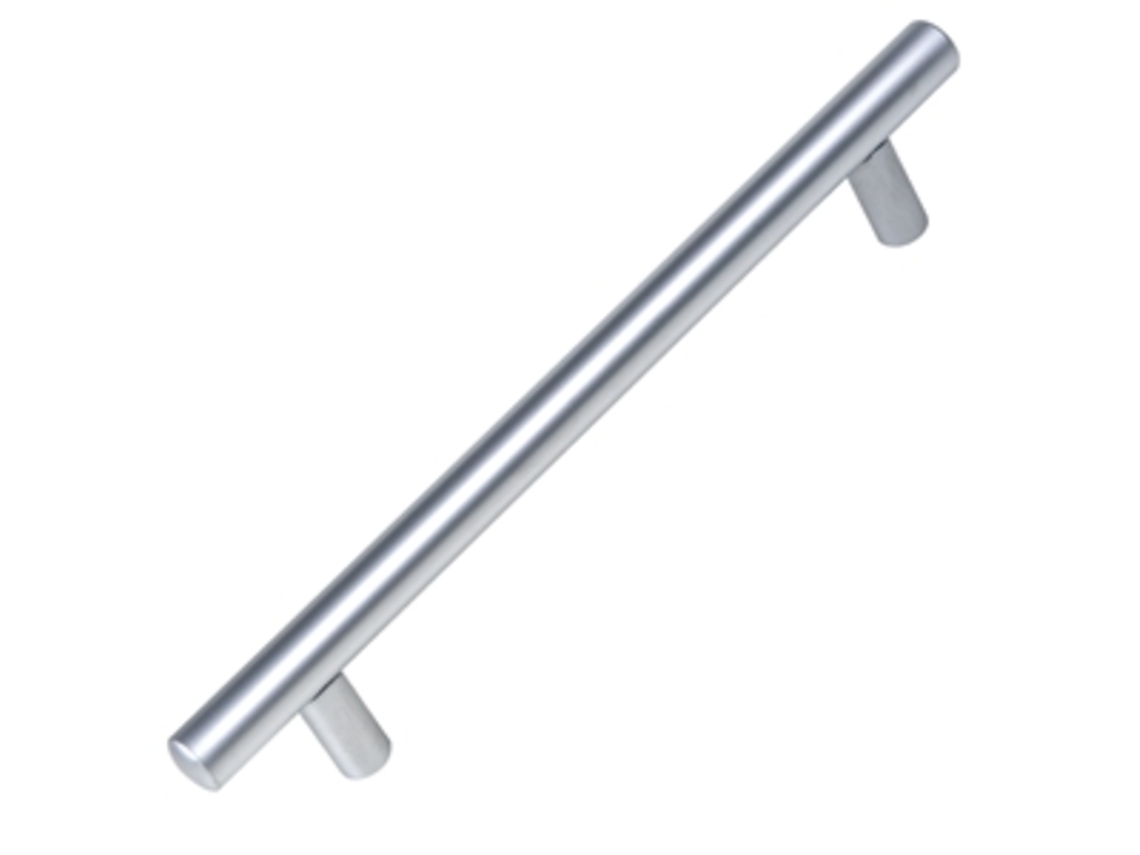 Pacote com 12 Puxadores em Zamac de 128 mm Cromado Fosco HARDWAREXCHANGE