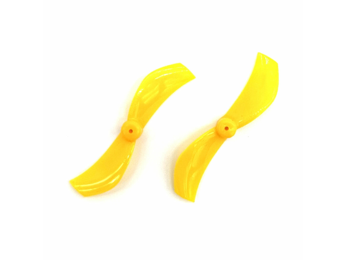 Hélice Gemfan 1610 de 40 Mm com 2 Pás e Furo de 1 Mm em Policarbonato, Amarela, Nº 8 Pares, Nº 4 Pares, para Drone de Corrida Rc Whoop Fpv. MDUG