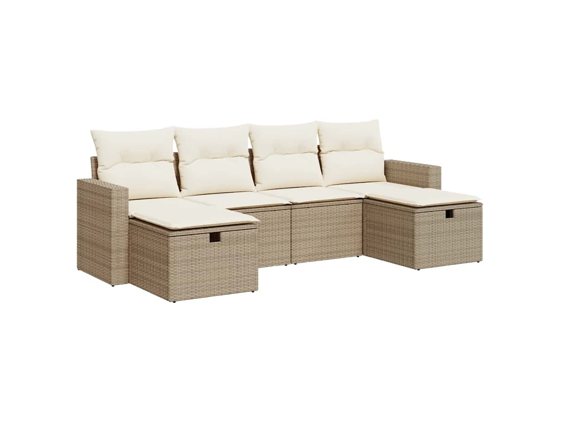 Garden Sofa Set, Garden Sofa Sets Vidaxl Bege Rattan / Vime (n/a)