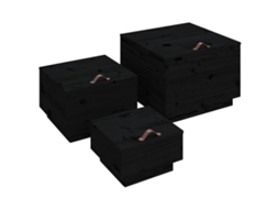 Storage Box, Storage Boxes Vidaxl Preto Madeira De Pinho (n/a)