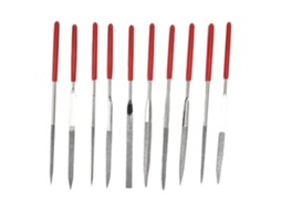Conjunto 10 Limões De Ponta Mini 3x140mm Aço Durável Alça Confortável Para Joias Modelagem
