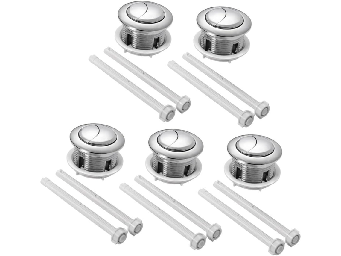 Conjunto De 5 Botões De Pressão Duplos Para Caixa Acoplada Do Vaso Sanitário Com Design Ergonômico E