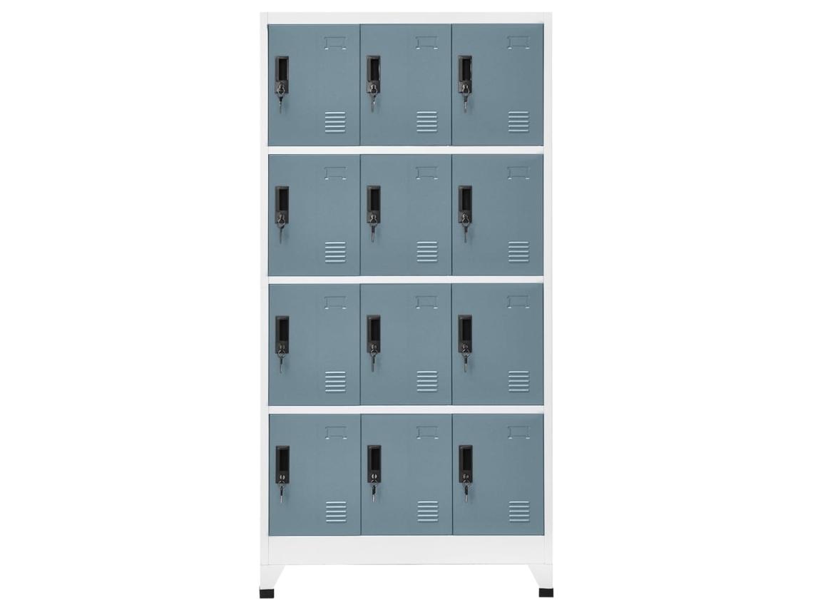 Cacifo Aço 90x45x180 Cm Cinza Claro e Cinza Escuro MAISON EXCLUSIVE