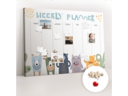 Painel De Cortiça Para Parede Planeador Semanal Infantil Para O Corredor Espelharte (140x100 Cm)