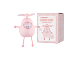 Ventilador Portátil Animal Cute Usb Recarregável Rosa
