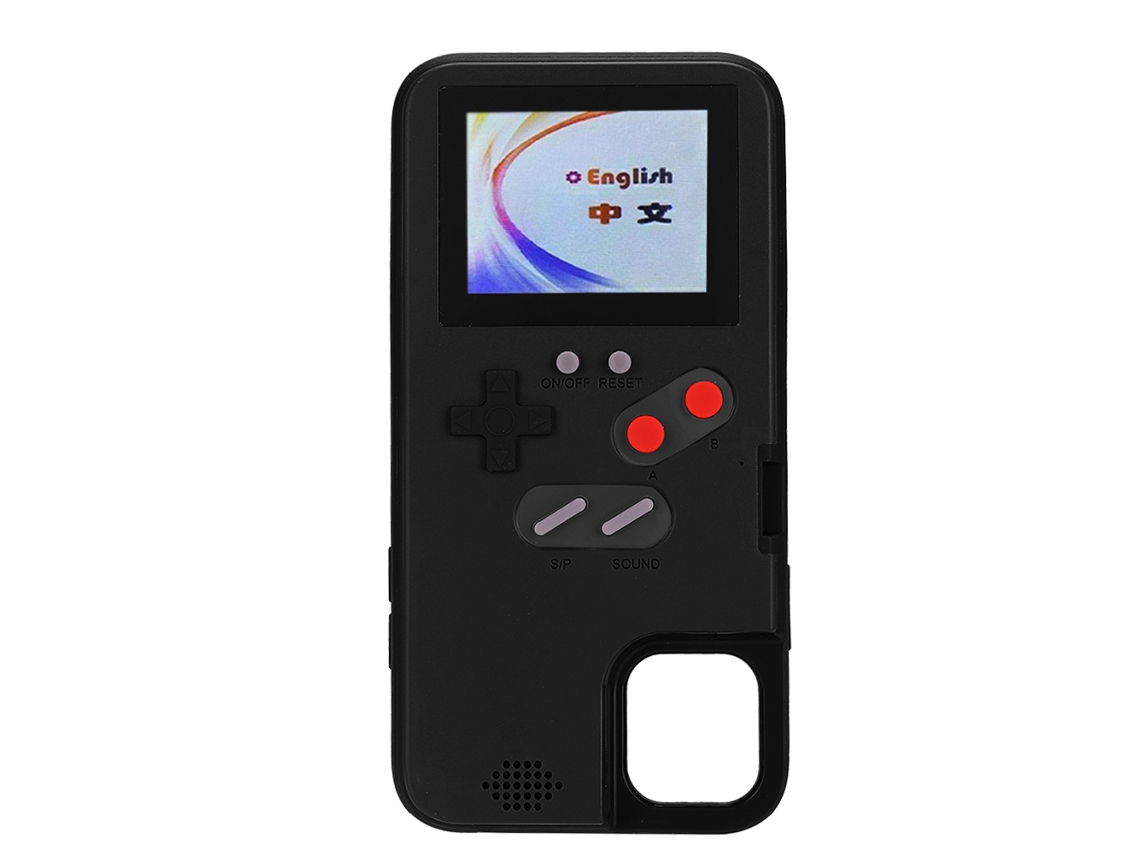 Capa De Celular Case Console De Jogos Com Tela Colorida Nostálgica Para Iphone 11 Preto