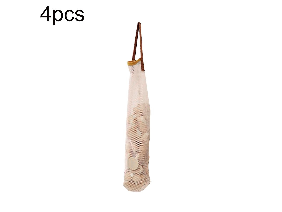 Pacote Com 4 Sacolas Penduradas Para Frutas E Vegetais, Sacos De Malha Para Armazenamento De Cebolas Everley891
