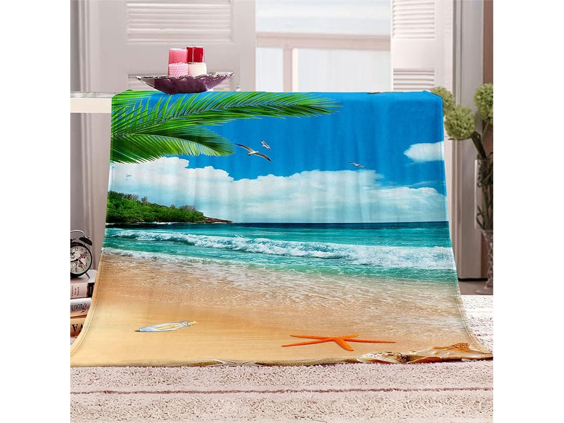 Manta de Flanela Fansu 3d para Praia Inverno Quente Macia e Fofa em Microfibra Ideal Cama Ou Sofá Adequada Adu