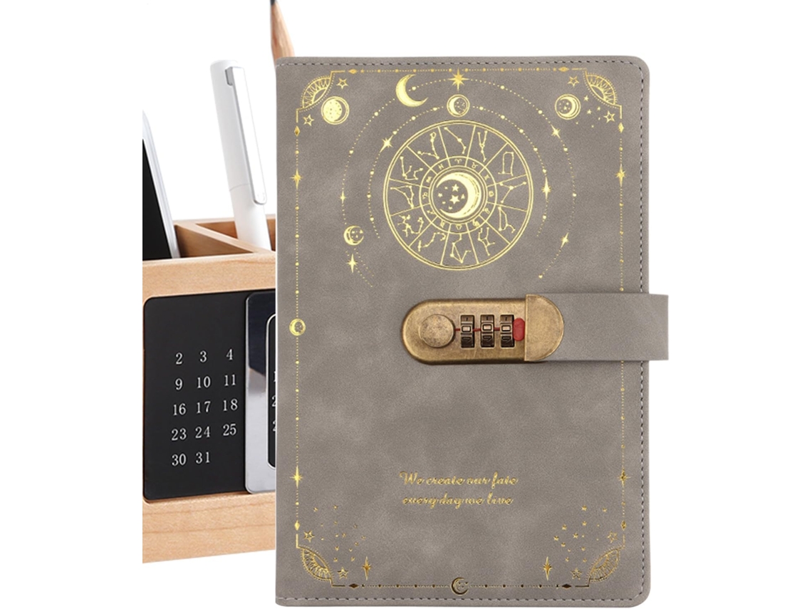 Agenda Com Cadeado Caderno A5 Para Informações Pessoais Privacidade Ideal Adolescentes, Escritores,