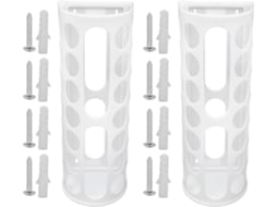 Suporte De Parede Para Decalques Vinil, 14 Furos, 2 Peças, Plástico Branco, Organizador De Rolos Vinil, Ideal Para