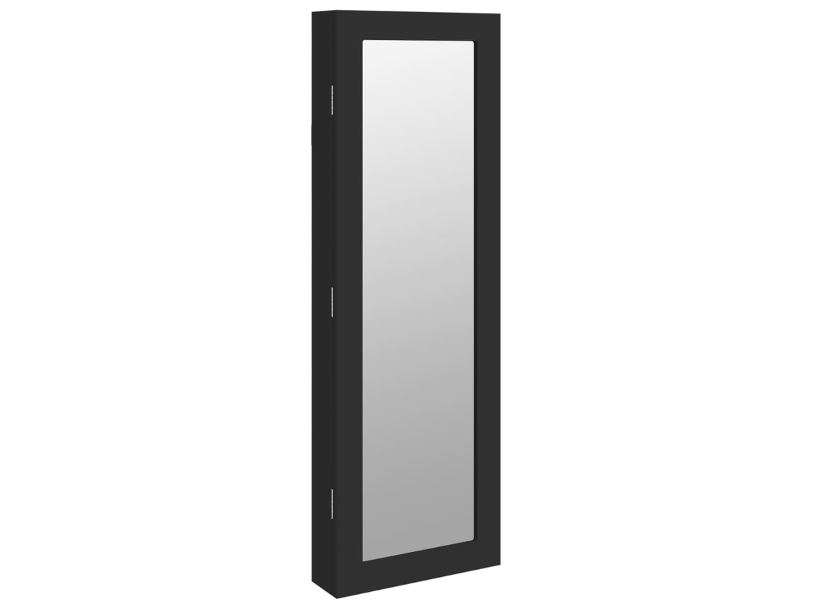 Mirror Jewellery Cabinet, Mirror Jewellery Cabinets Vidaxl Preto Madeira Processada (n/a)