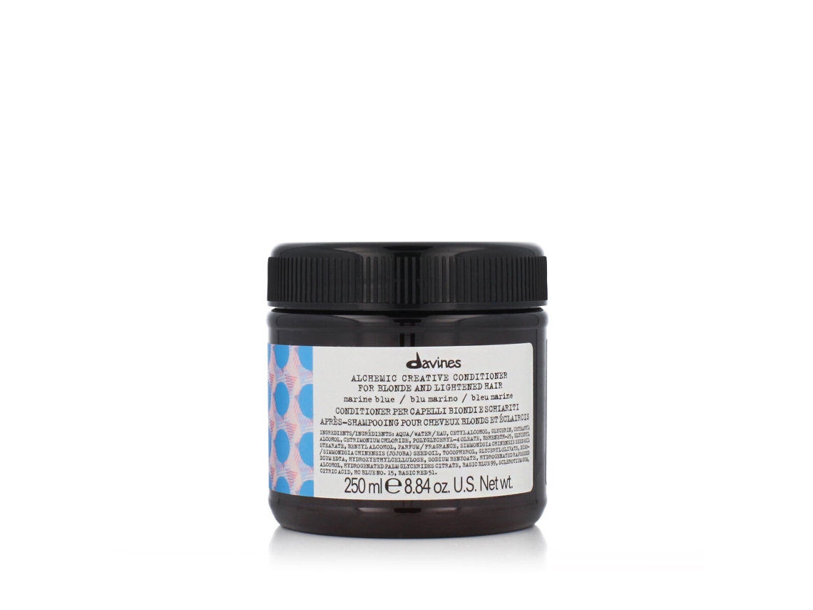Condicionador para Cabelos Ruivos Ou Brancos DAVINES Alchemic Marine Blue 250 Ml Cabelo Loiro