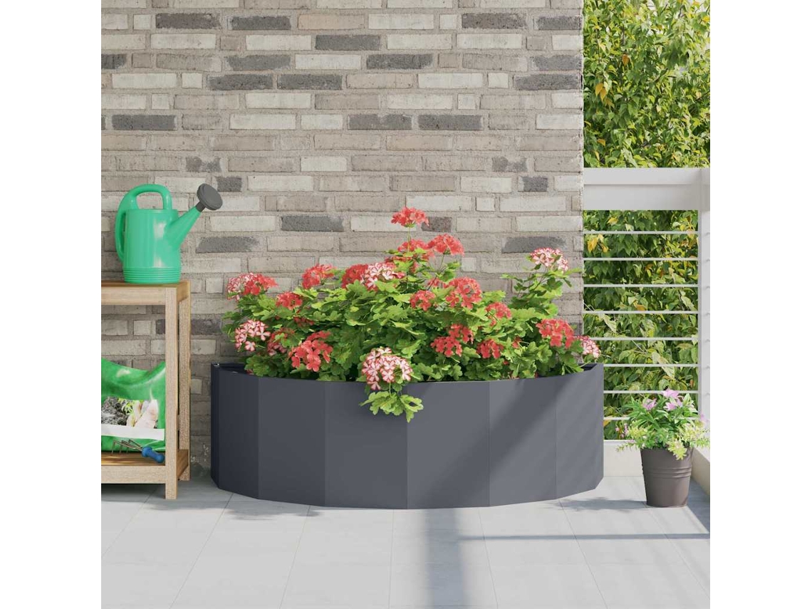 Vidaxl Floreira Antracite 120 X 60 X 35 Cm Aço