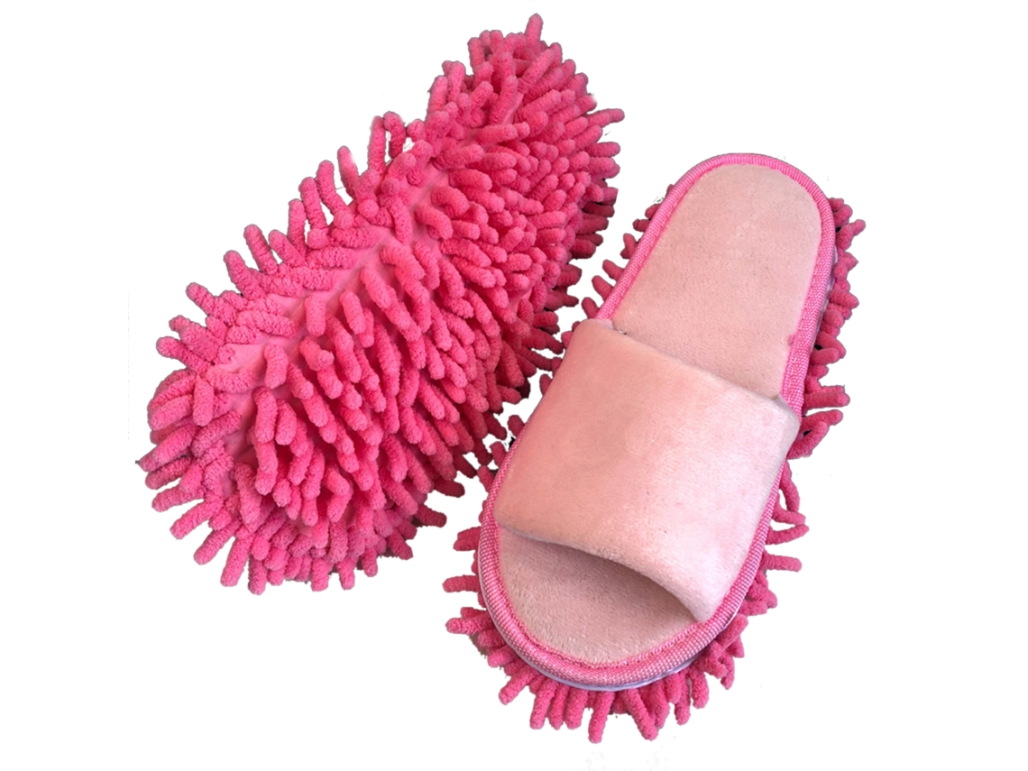 Chinelos de Algodão Peludos Antiderrapantes Vermelho 38 39 | S/MARCA
