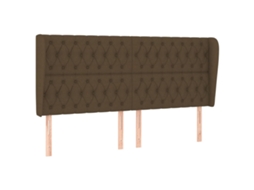 Headboard, Headboards Vidaxl Marrom Tecido (203 X 23 X 118/128 Cm)