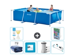 Piscina com Estrutura Retangular 300x200x75 Cm 5 peças S145 INTEX