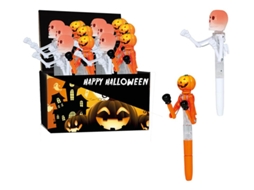 Caixa com 24 Canetas de Boxe Halloween com Luz 18 cm