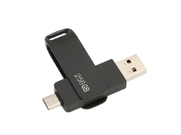 Pen Drive Rotativo Metal LAXISCREED Usb 3.0 Type c 2 em 1