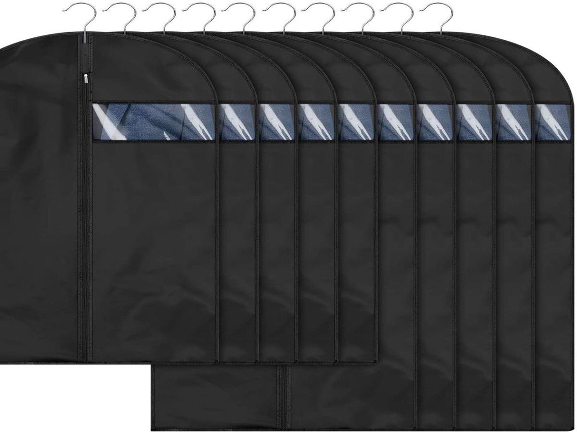 Bolsa Organizadora Lurelia 10 Un. Para Roupas E Guarda-roupa, Reutilizável, Fecho Zíper E Com Alça