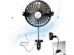 Ventilador De Mesa Oscilante Recarregável 2000mah Com 5 Velocidades.