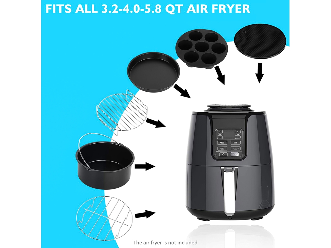 Conjunto de Acessórios para Air Fryer 12pcs, Compatível com Marcas | S/MARCA