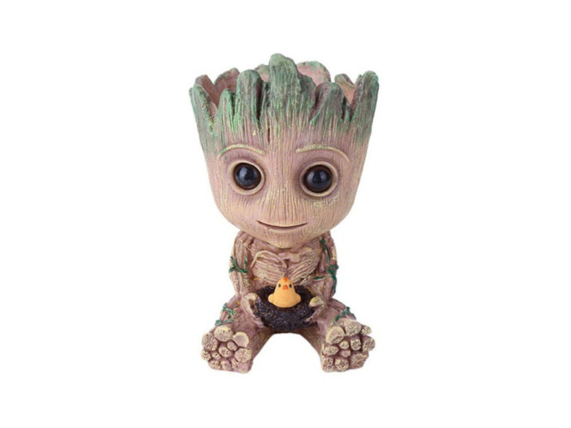 Vaso Decorativo com Furo de Drenagem Baby Groot