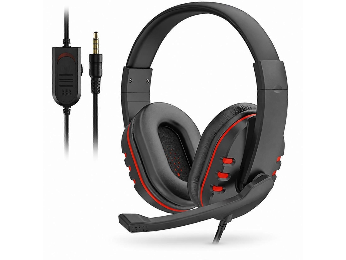 Fone De Ouvido De Jogo Com Fio 3,5 Mm,microfone E Controle De Volume,compatível Com Ps