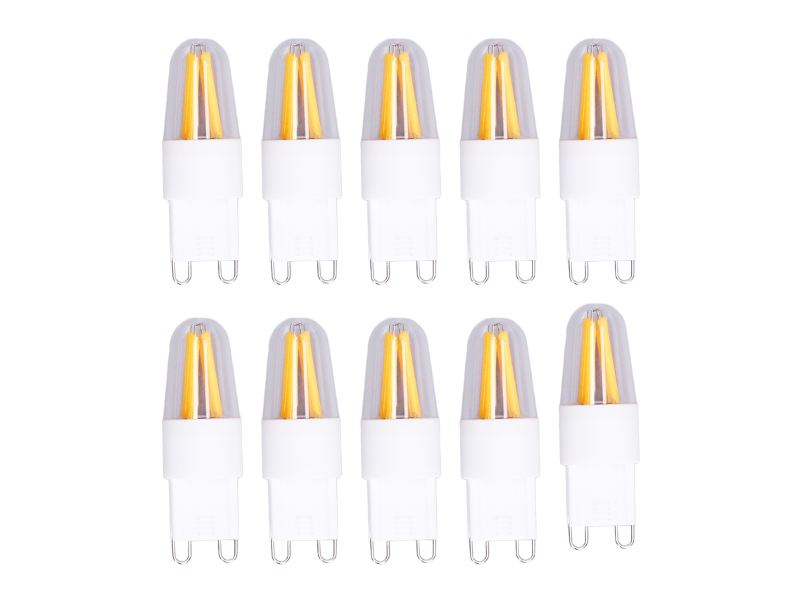 10pcs lâmpada LED G9 200lm branco quente 220V para lustre teto aplicação ampla | S/MARCA