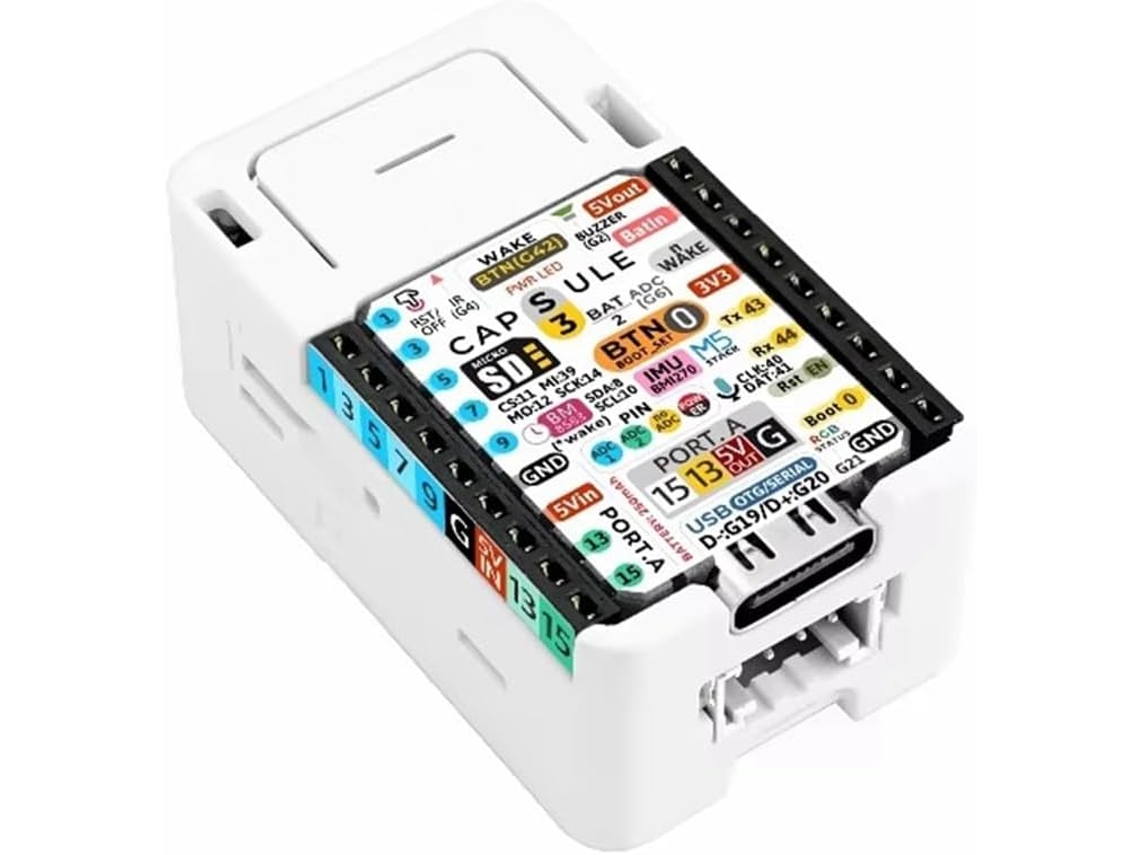 Placa De Desenvolvimento Iot Integrada Multifuncional M5capsule Com Relógio