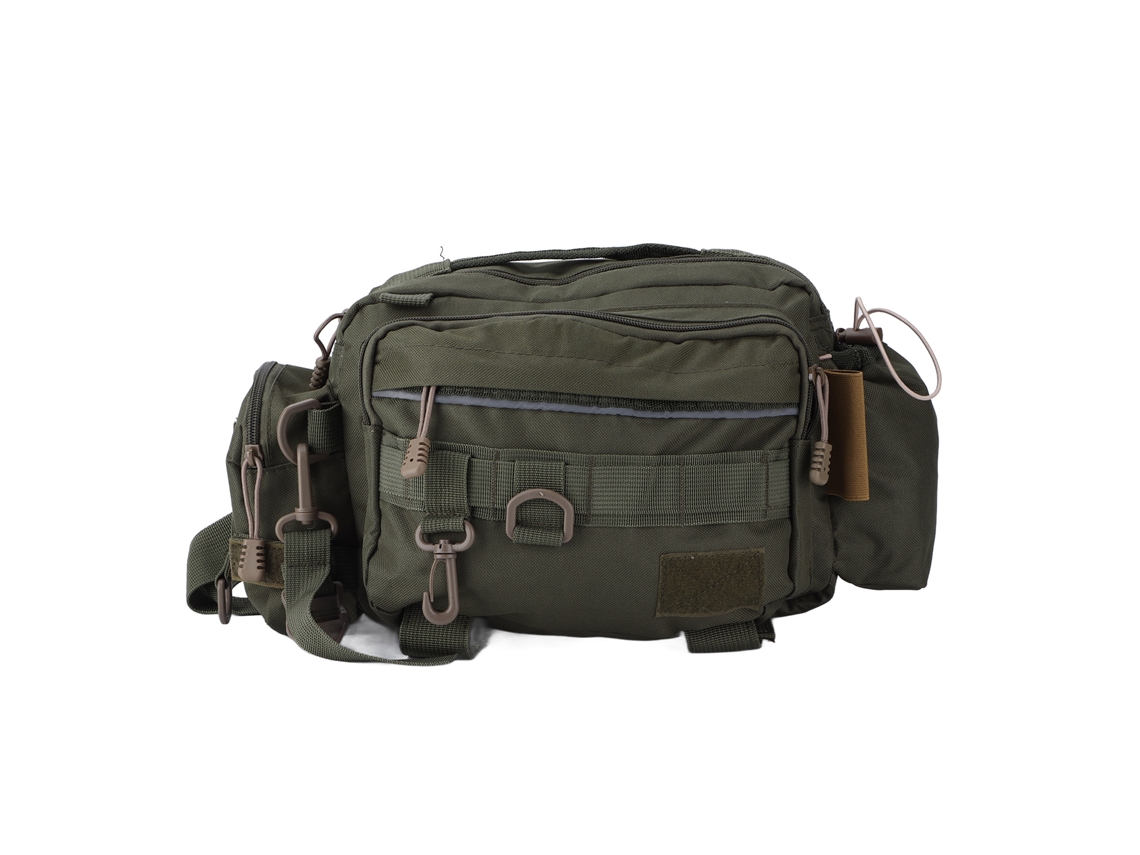 Mochila de Pesca Nylon 600d com Cinto Militar Verde