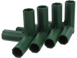 Conectores De Mangueira Plástico Verde Três Vias Para Fixação Em